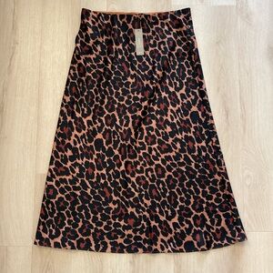J. Crew Animal Print A-Line Skirt